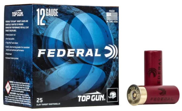 FEDERAL TOP GUN CP10 12GA2-3/4"1-1/8OZ 8 TRAP LOAD - 12GA2-3/4"1-1/8OZ 8