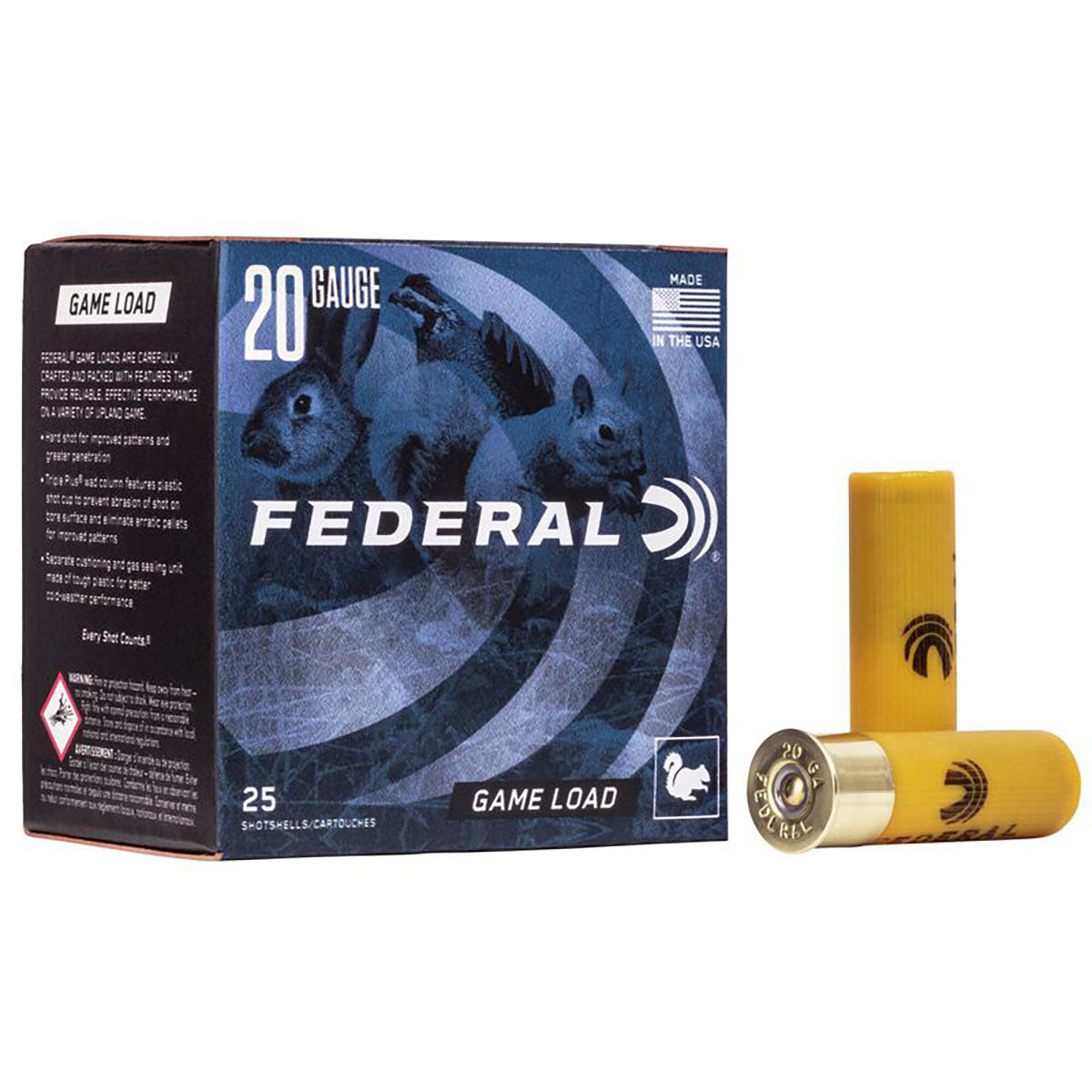 Federal Game Load Upland 20 Gauge 2-3/4" 7/8oz #8 Shot 25/Box
