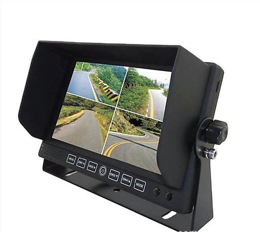 4 pin 7 inch - 4 ch digital LCD Quad Monitor